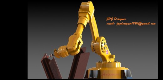 六轴工业机械人外形三维建模图纸 solidworks设计缩略图